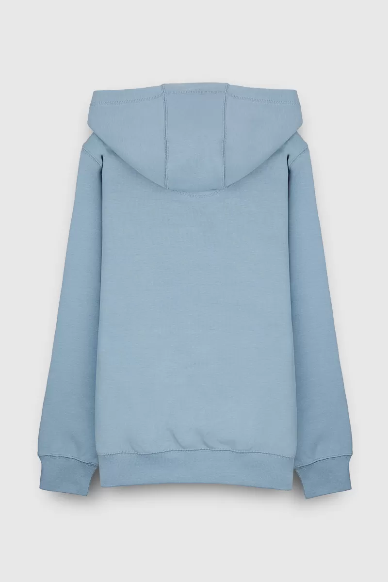 Teddy Smith Sweat<Sweat à capuche S-EVRY HOODY JR AZUR