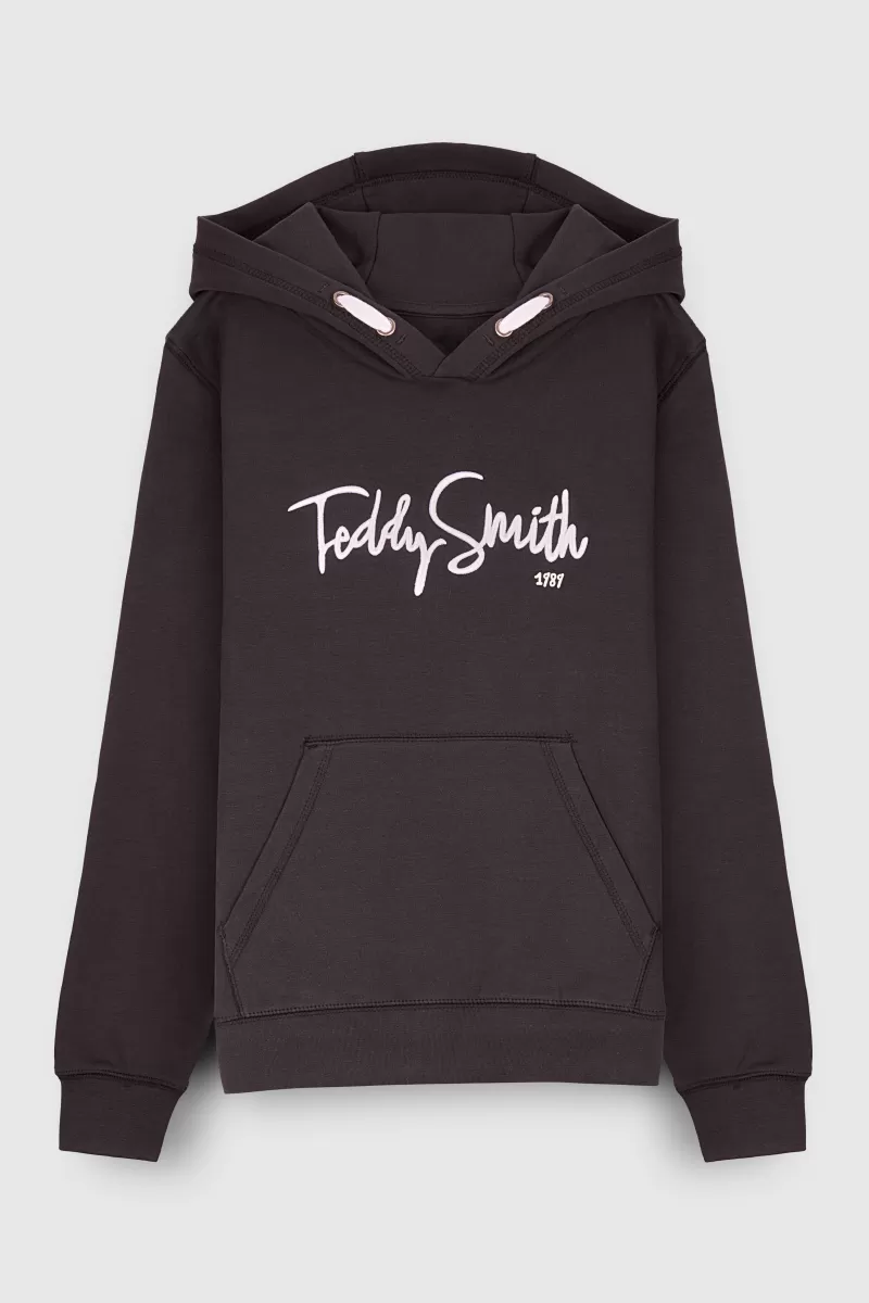 Teddy Smith Sweat<Sweat à capuche S-EVRY HOODY JR CHARBON