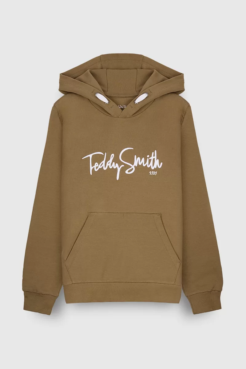 Teddy Smith Sweat<Sweat à capuche S-EVRY HOODY JR CHATAIN