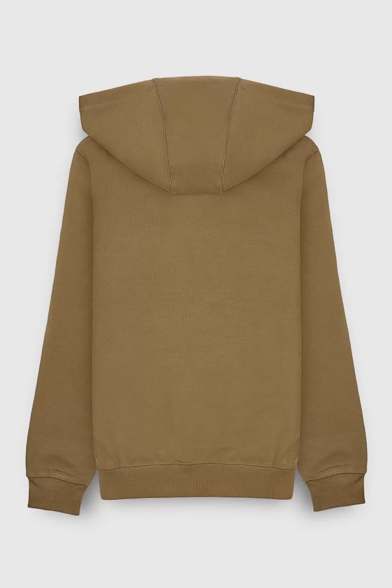 Teddy Smith Sweat<Sweat à capuche S-EVRY HOODY JR CHATAIN