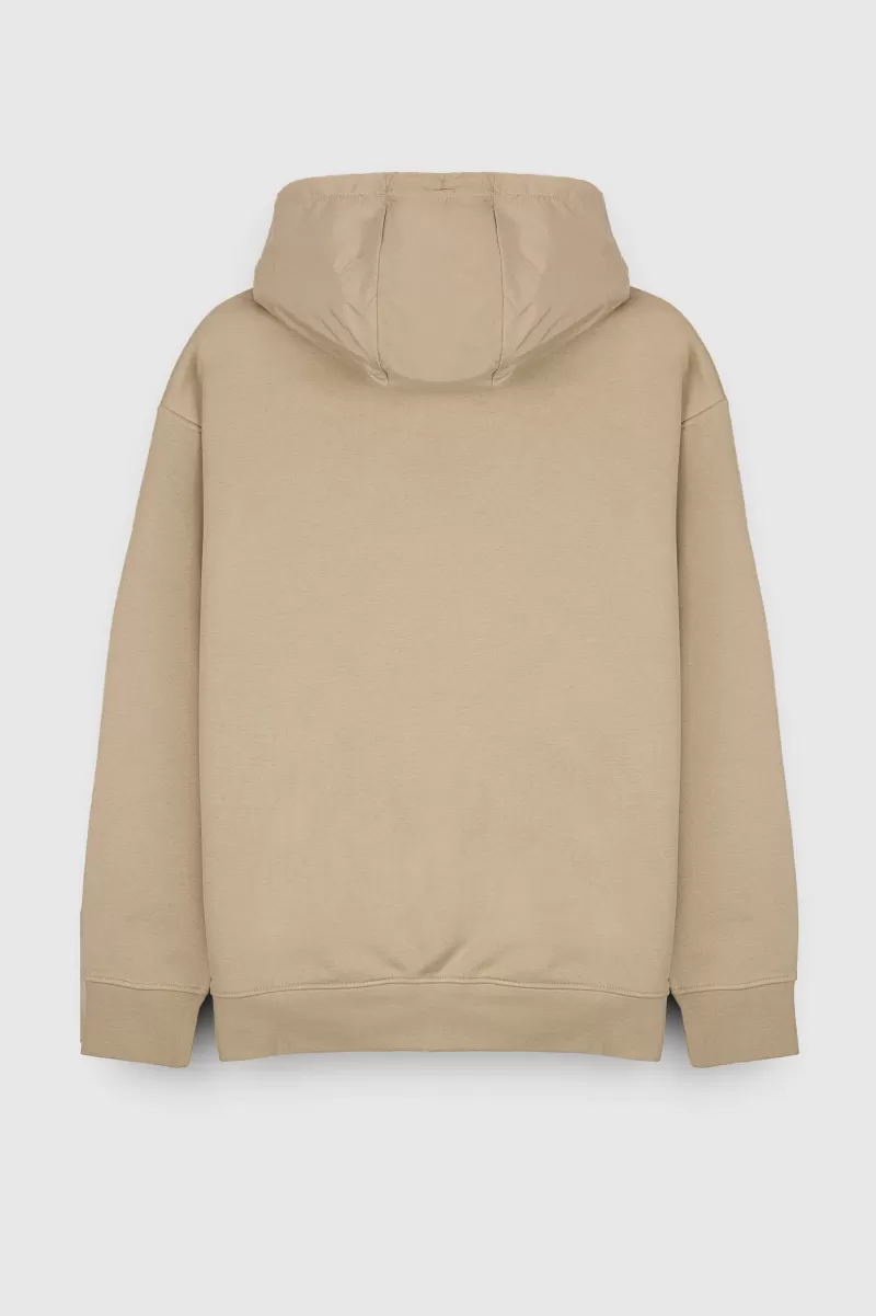 Teddy Smith Sweat<Sweat à capuche S-HOUSTON HOODY BEIGE