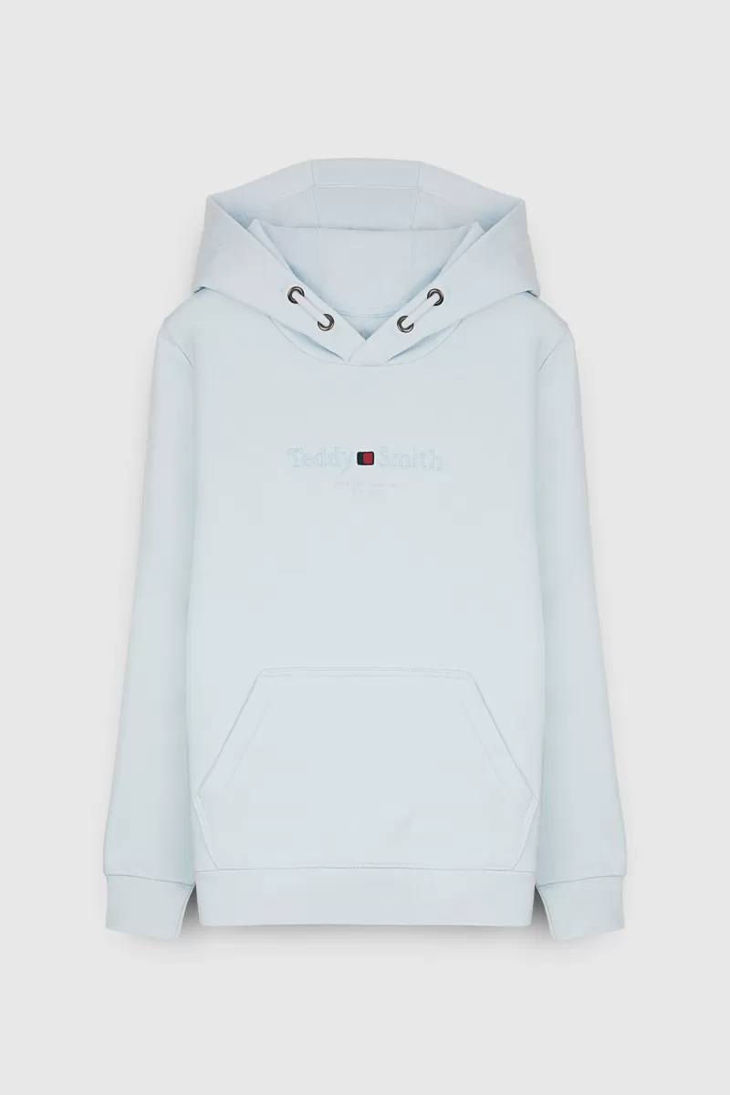 Teddy Smith Sweat<Sweat à capuche S-JIM HOODY JR BLEU CLAIR BLEUCLAIR