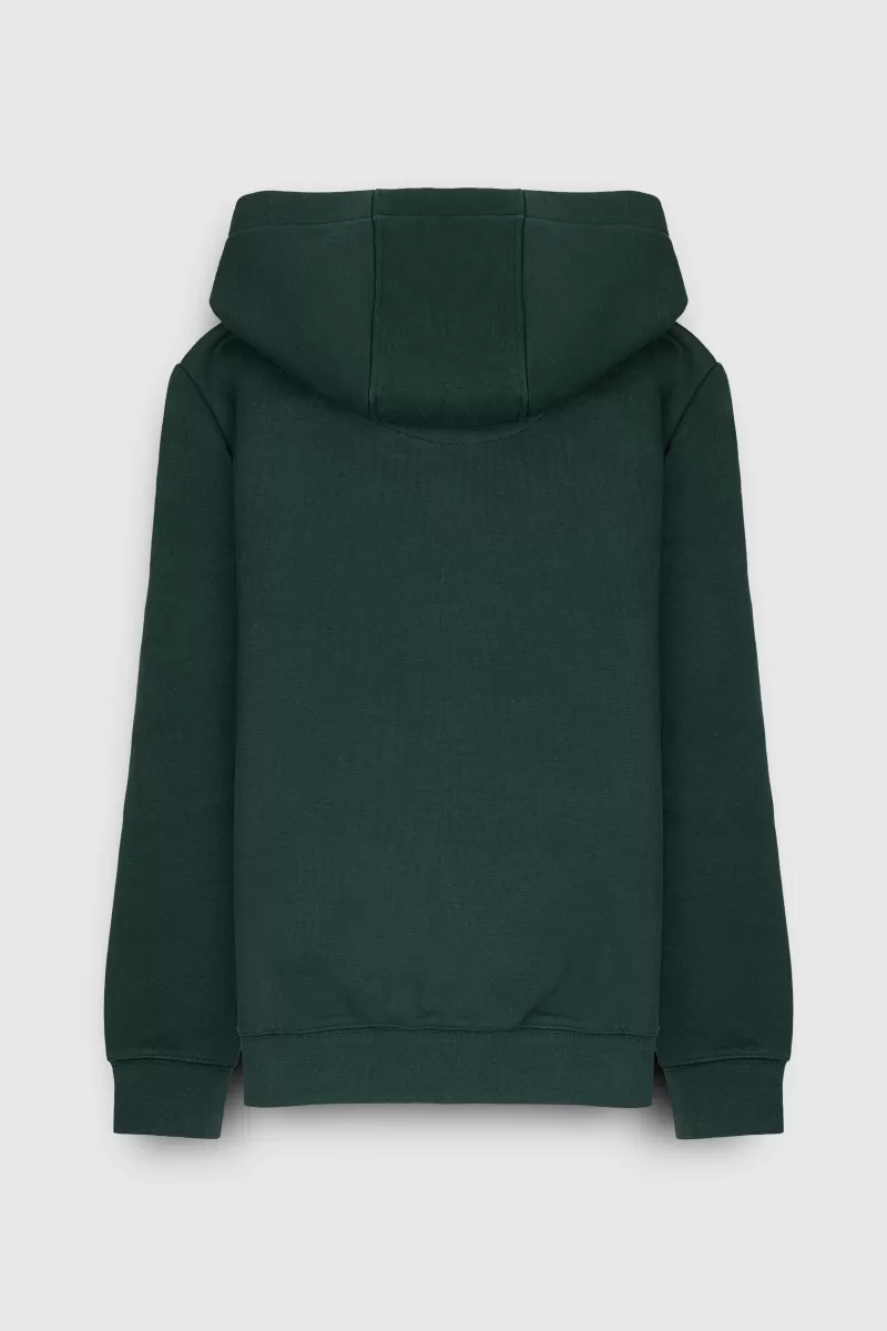 Teddy Smith Sweat<Sweat à capuche S-JIM HOODY JR VERT SCARABE VERTSCARABE