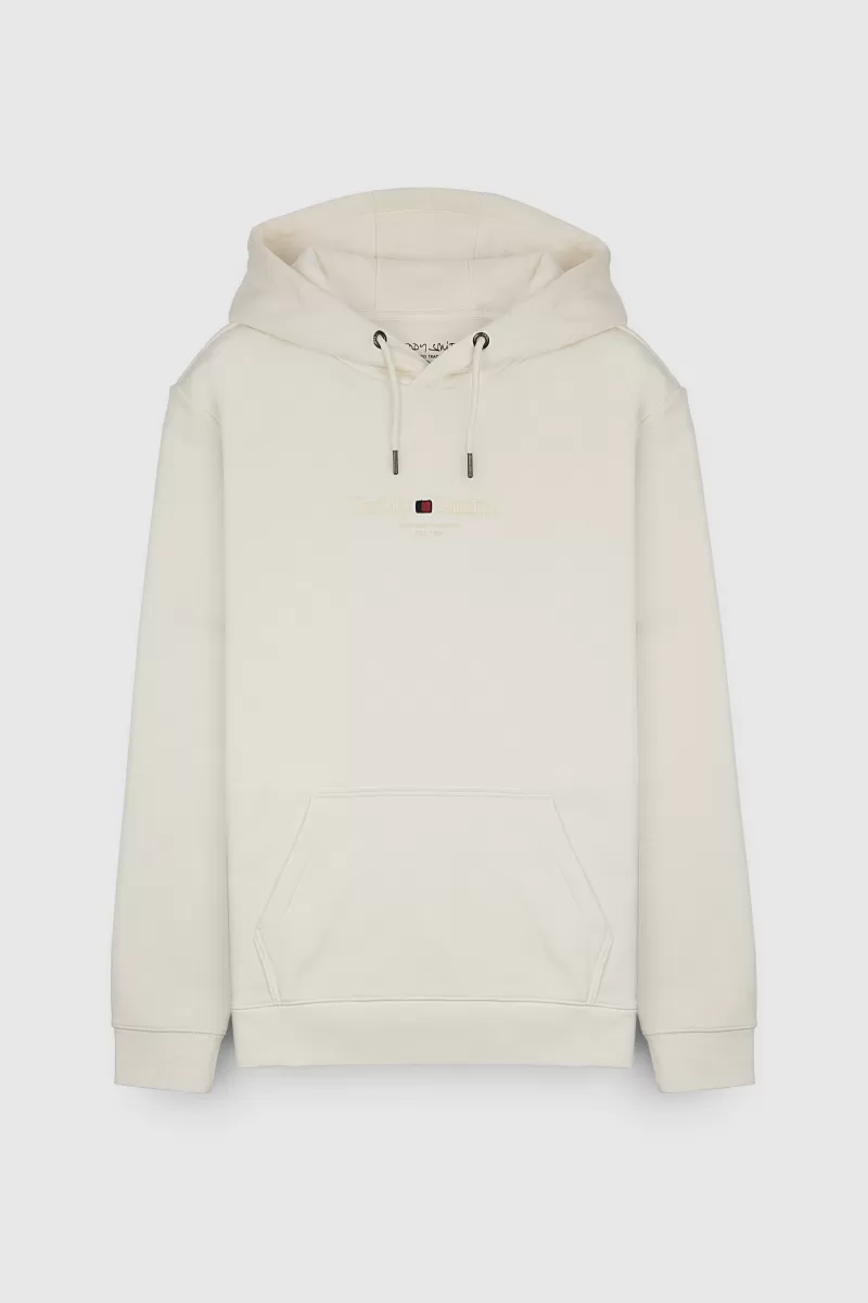 Teddy Smith Sweat<Sweat à capuche S-JIM HOODY MIDDLE WHITE MIDDLEWHITE