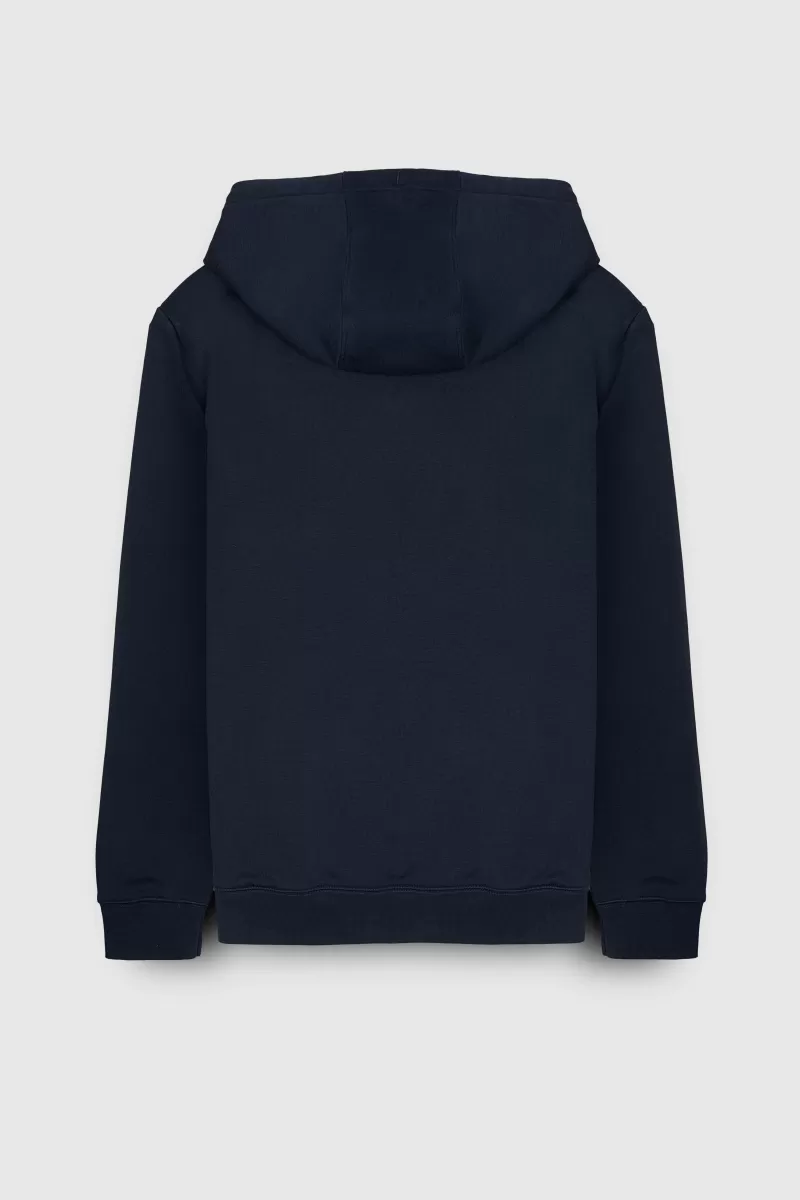 Teddy Smith Sweat<Sweat à capuche S-JIM HOODY TOTAL NAVY TOTALNAVY