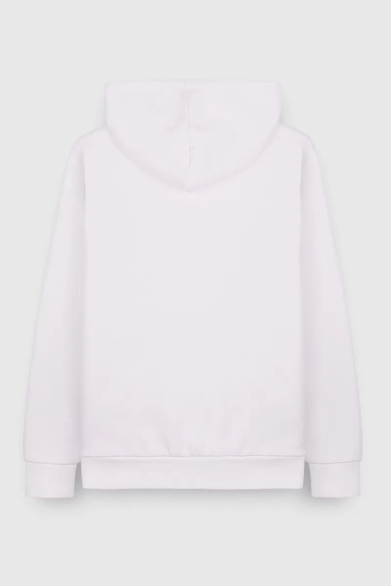 Teddy Smith Sweat<Sweat à capuche S-NARK HOODY JR BLANC