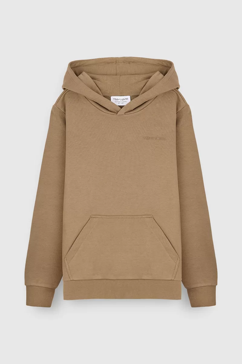 Teddy Smith Sweat<Sweat à capuche S-NARK HOODY JR CHATAIN