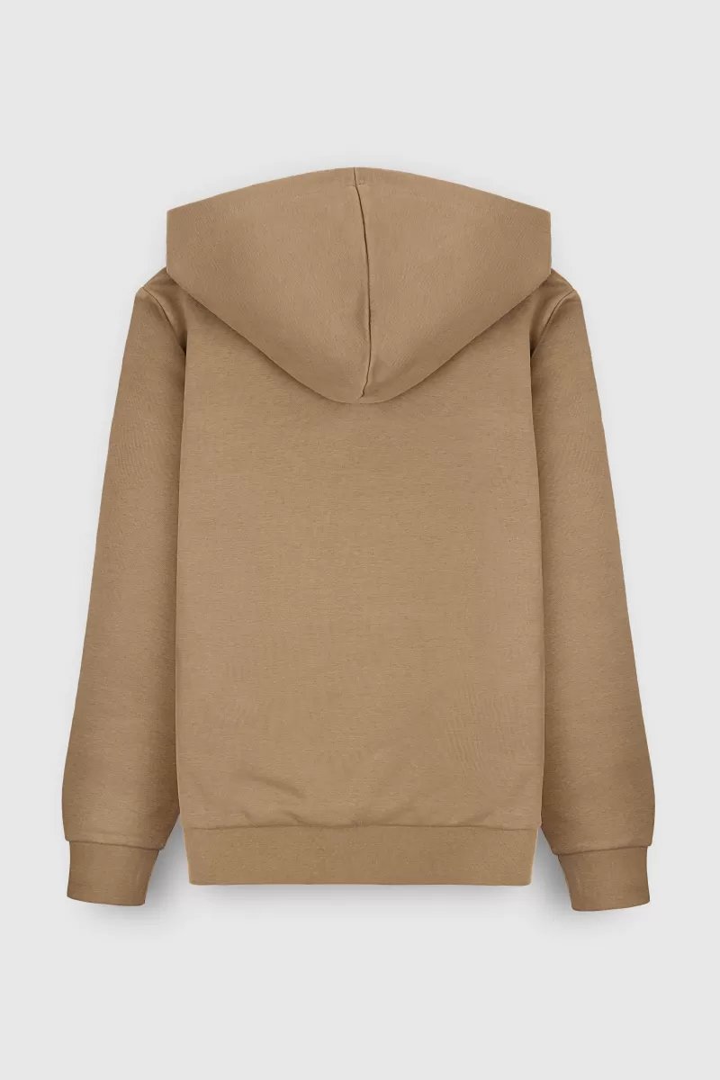 Teddy Smith Sweat<Sweat à capuche S-NARK HOODY JR CHATAIN