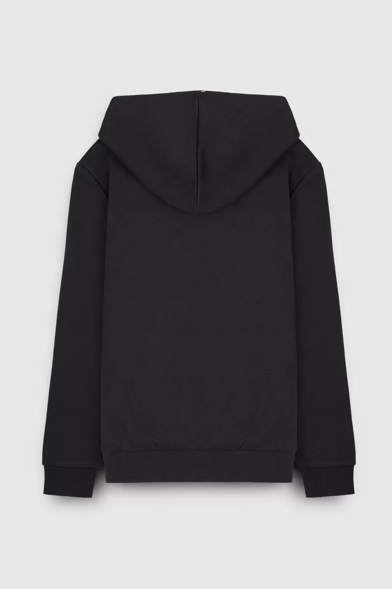 Teddy Smith Sweat<Sweat à capuche S-NARK HOODY JR DARK NAVY DARKNAVY