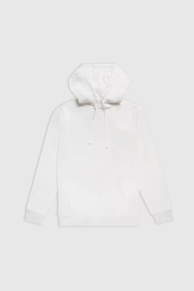 Teddy Smith Sweat<Sweat à capuche S-NARK HOODY MIDDLE WHITE MIDDLEWHITE