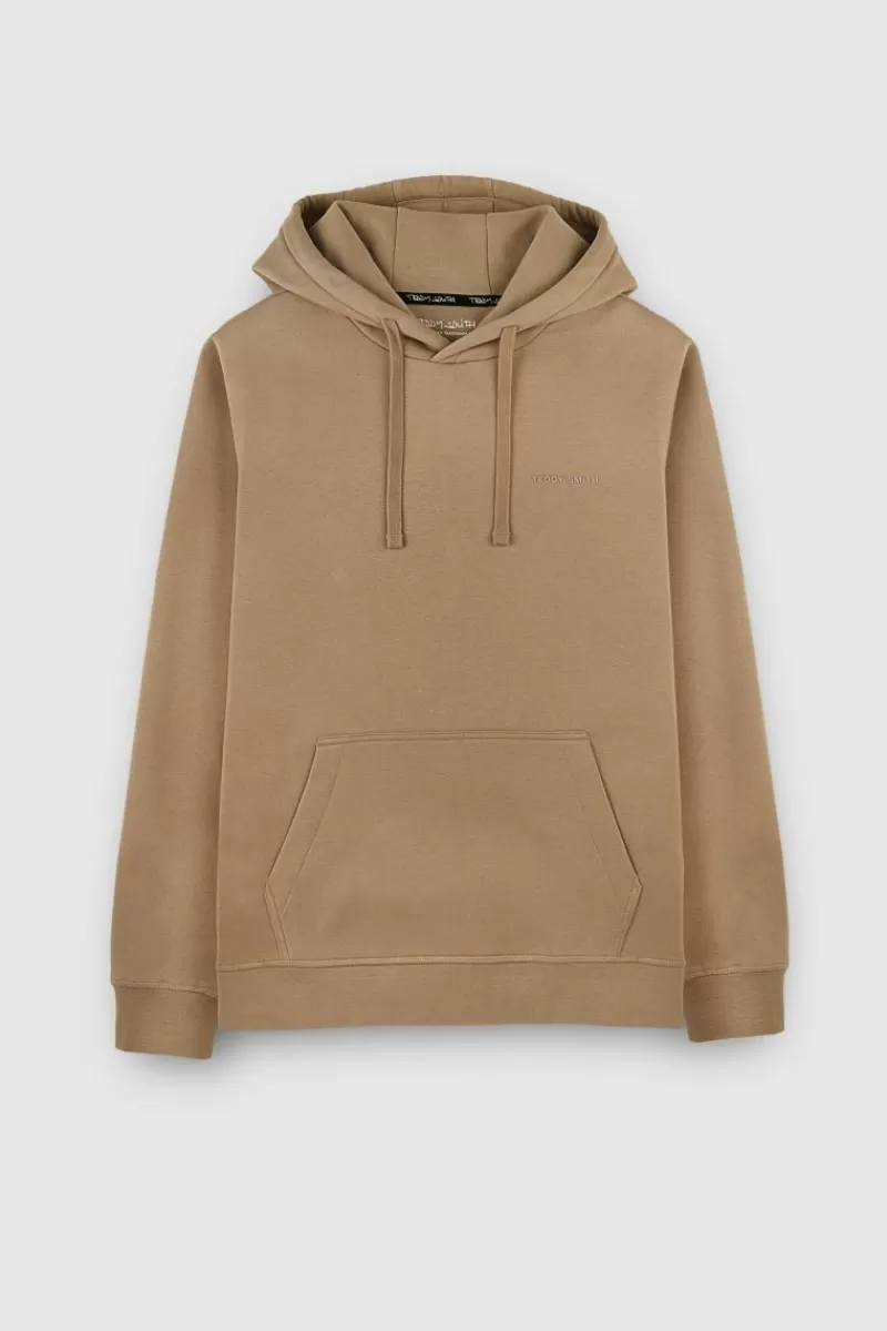 Teddy Smith Sweat<Sweat à capuche S-NARK HOODY MOKA BEIGE MOKABEIGE