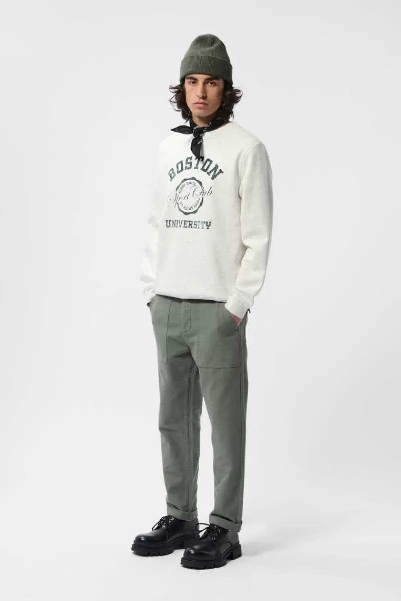 Teddy Smith Sweat<Sweat S-BOSTON RC BLANC IVOIRE CHINE