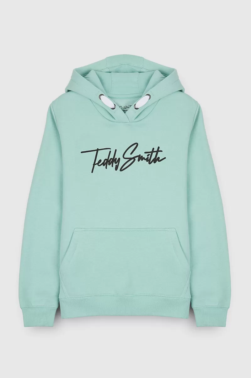 Teddy Smith Sweat<Sweat S-EVAN HOODY JR PASTEL TURQUOISE PASTELTURQUOISE