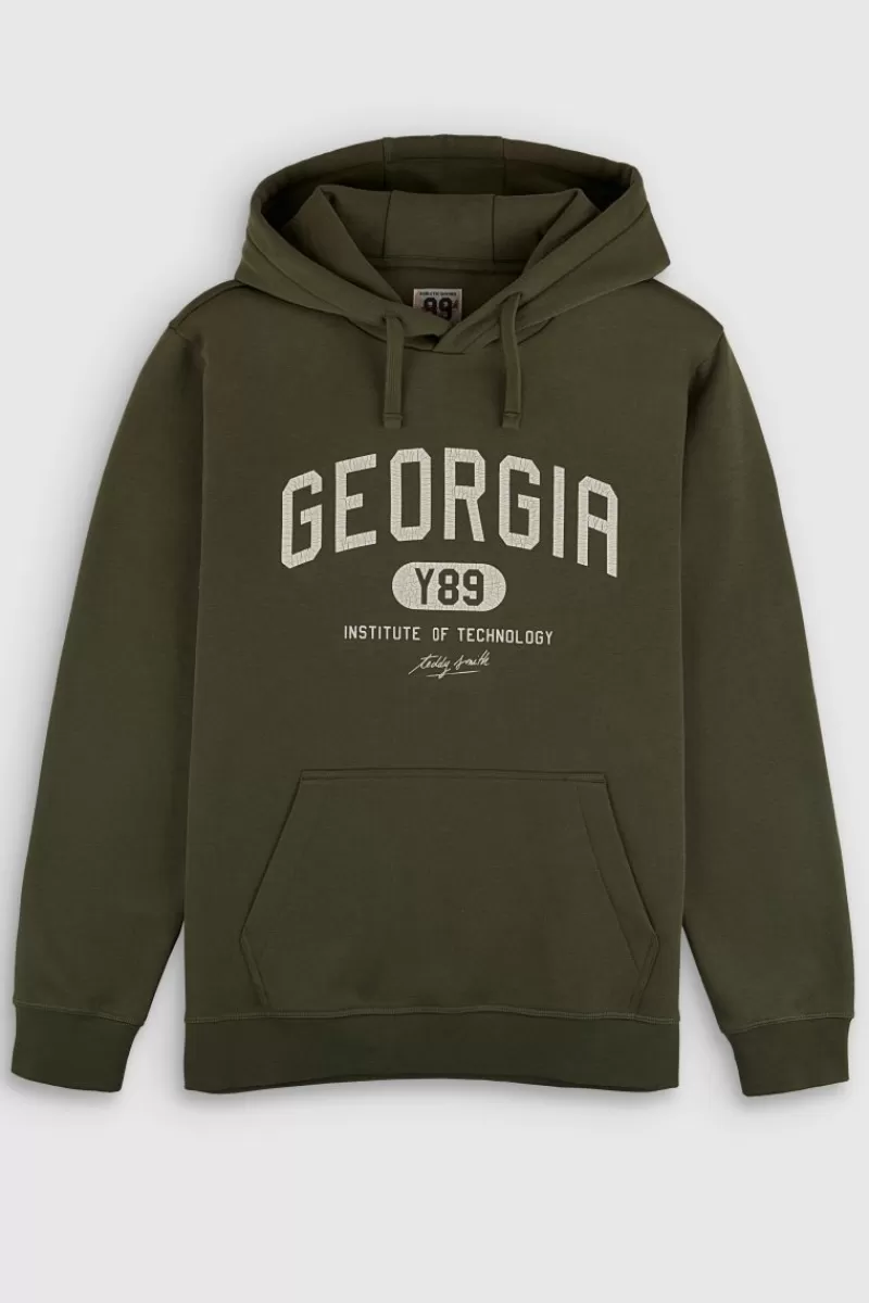 Teddy Smith Sweat<Sweat S-GEORGIA HOODY MILITARY KAKI