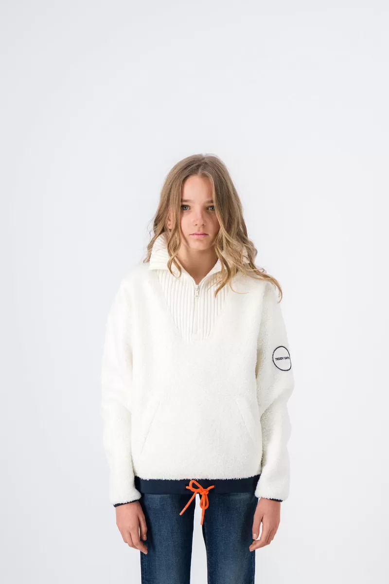 Teddy Smith Sweat<Sweat sherpa CORA JR MIDDLE WHITE