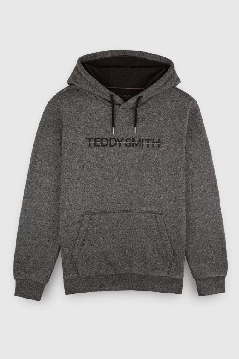 Teddy Smith Sweat<Sweat S-OSBORN HOODY MELANGE BLACK