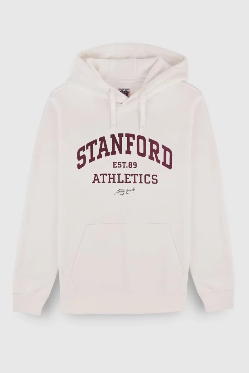 Teddy Smith Sweat<Sweat S-STANFORD HOOD MIDDLE WHITE