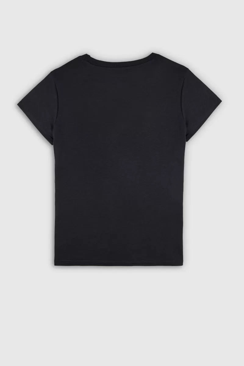 Teddy Smith T-shirt<Top col V T-POETI DARK NAVY DARKNAVY