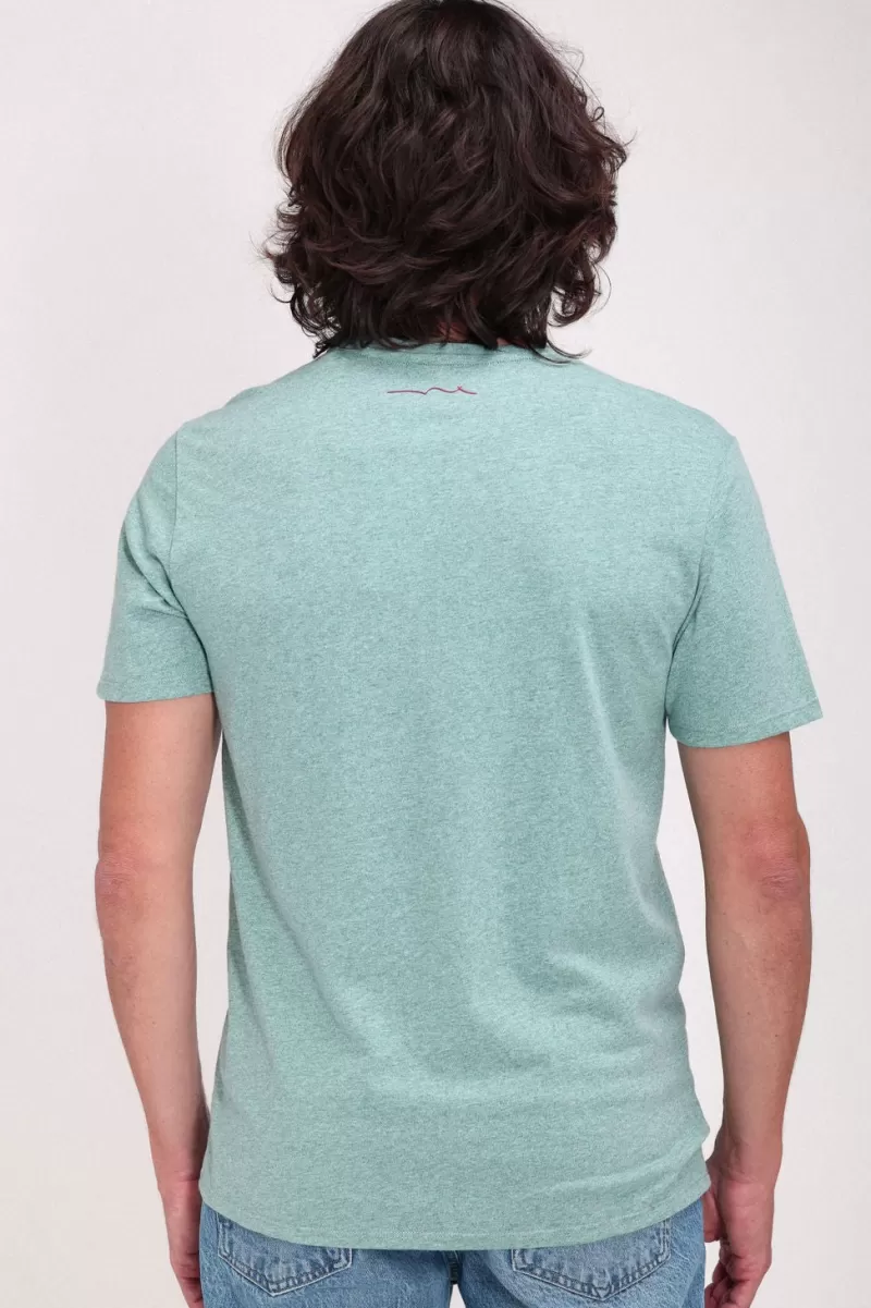 Teddy Smith T-shirt<T-shirt chiné col rond T-NARK VINTAGE KAKI CHINE VINTAGEKAKICHINE