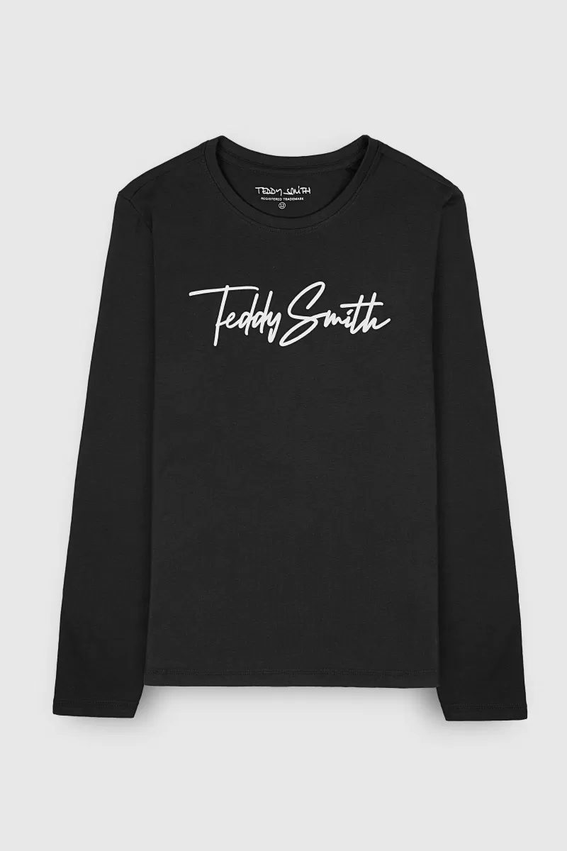 Teddy Smith T-shirt<T-shirt col rond EVAN ML JR DARK NAVY DARKNAVY