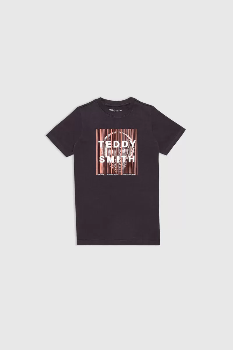 Teddy Smith T-shirt<T-shirt col rond FUNNY MC JR CHARBON