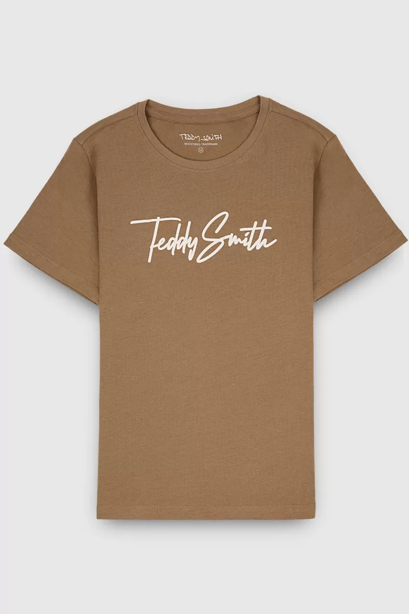 Teddy Smith T-shirt<T-shirt col rond manches courtes T-EVAN MC JR CHATAIN