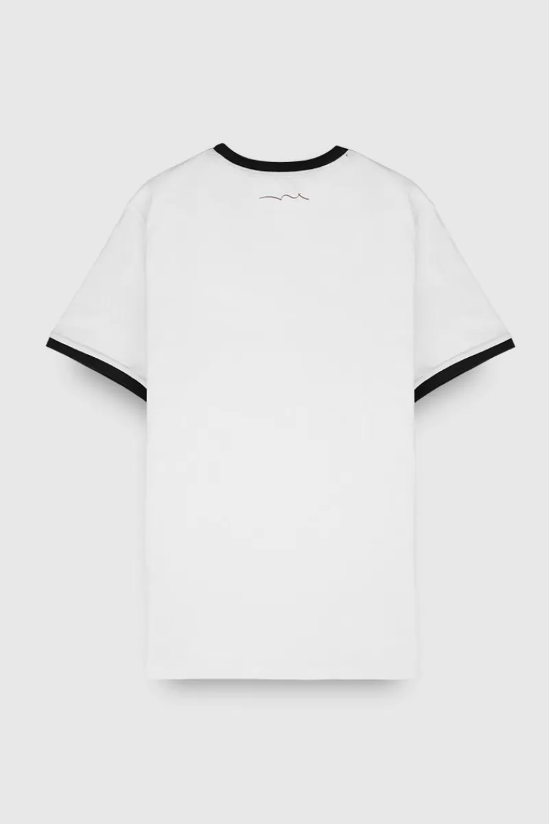 Teddy Smith T-shirt<T-shirt col rond manches courtes THE TEE 2 R BLANC