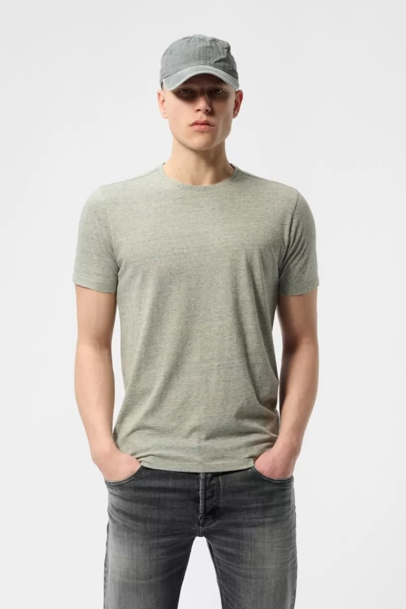 Teddy Smith T-shirt<T-shirt col rond manches courtes T-NARK CHINE MC BEIGE MELANGE BEIGEMELANGE