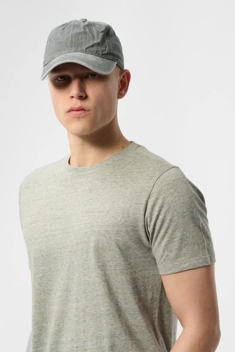 Teddy Smith T-shirt<T-shirt col rond manches courtes T-NARK CHINE MC BEIGE MELANGE BEIGEMELANGE