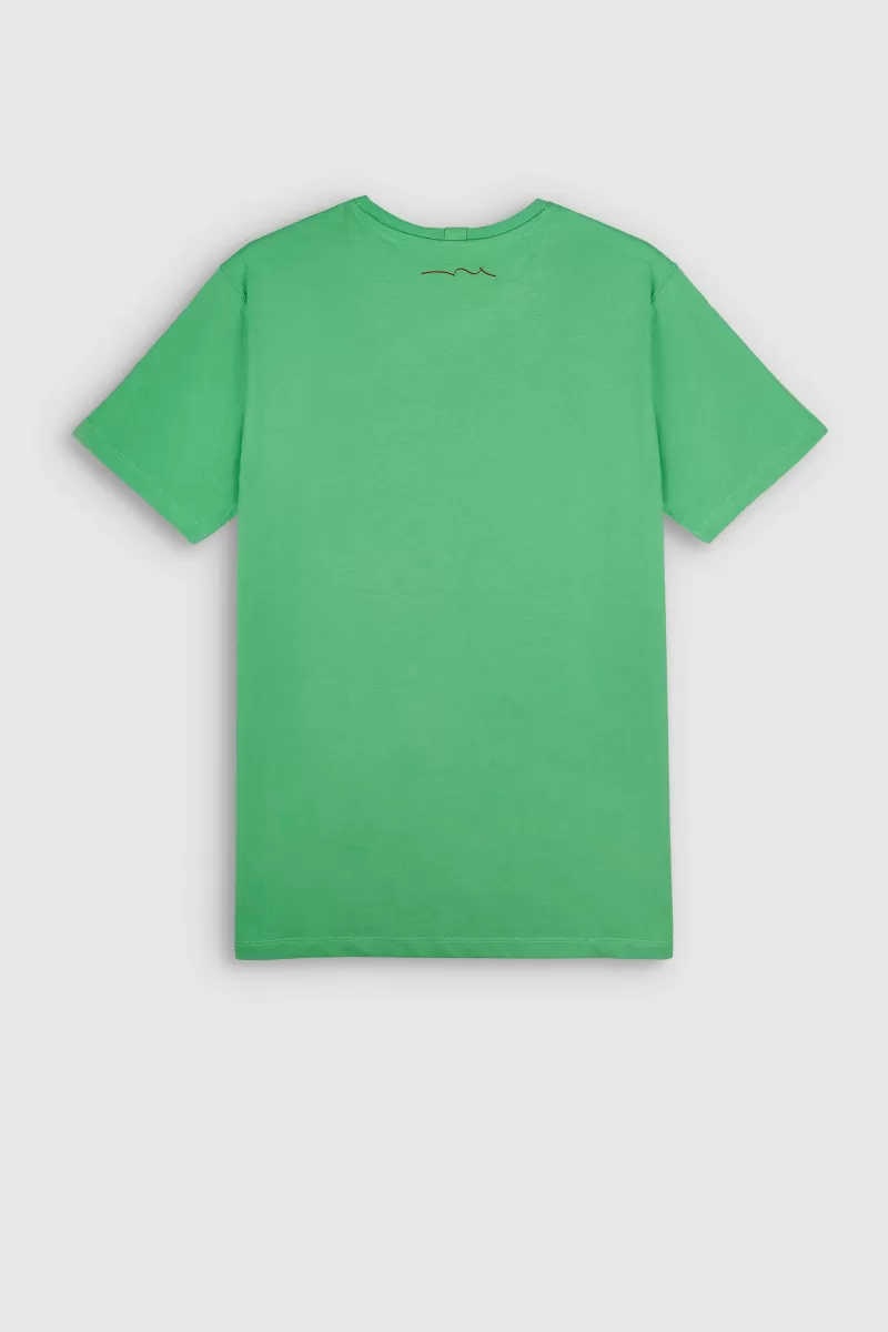 Teddy Smith T-shirt<T-shirt col rond manches courtes T-SOY 2 MC VERT CITRUS VERTCITRUS