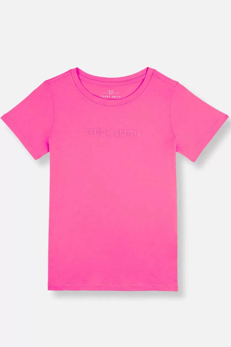 Teddy Smith T-shirt<T-shirt col rond NEW TICIA MC JR FRESH PINK FRESHPINK