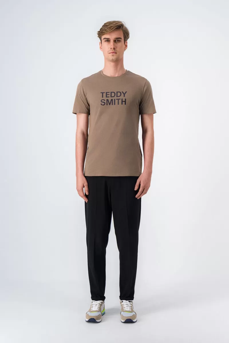 Teddy Smith T-shirt<T-shirt col rond TICLASS BASIC MC CHATAIN