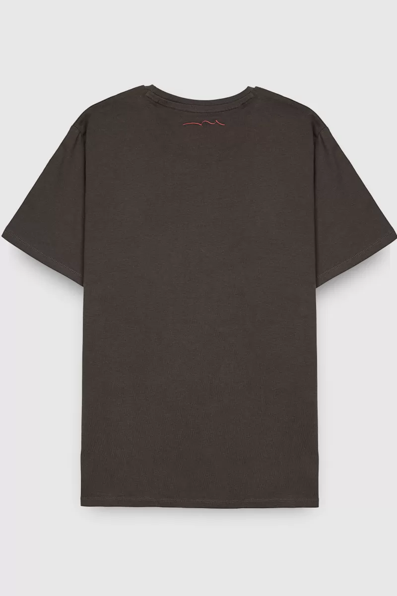 Teddy Smith T-shirt<T-shirt col rond TICLASS BASIC MC MINERAL KAKI MINERALKAKI