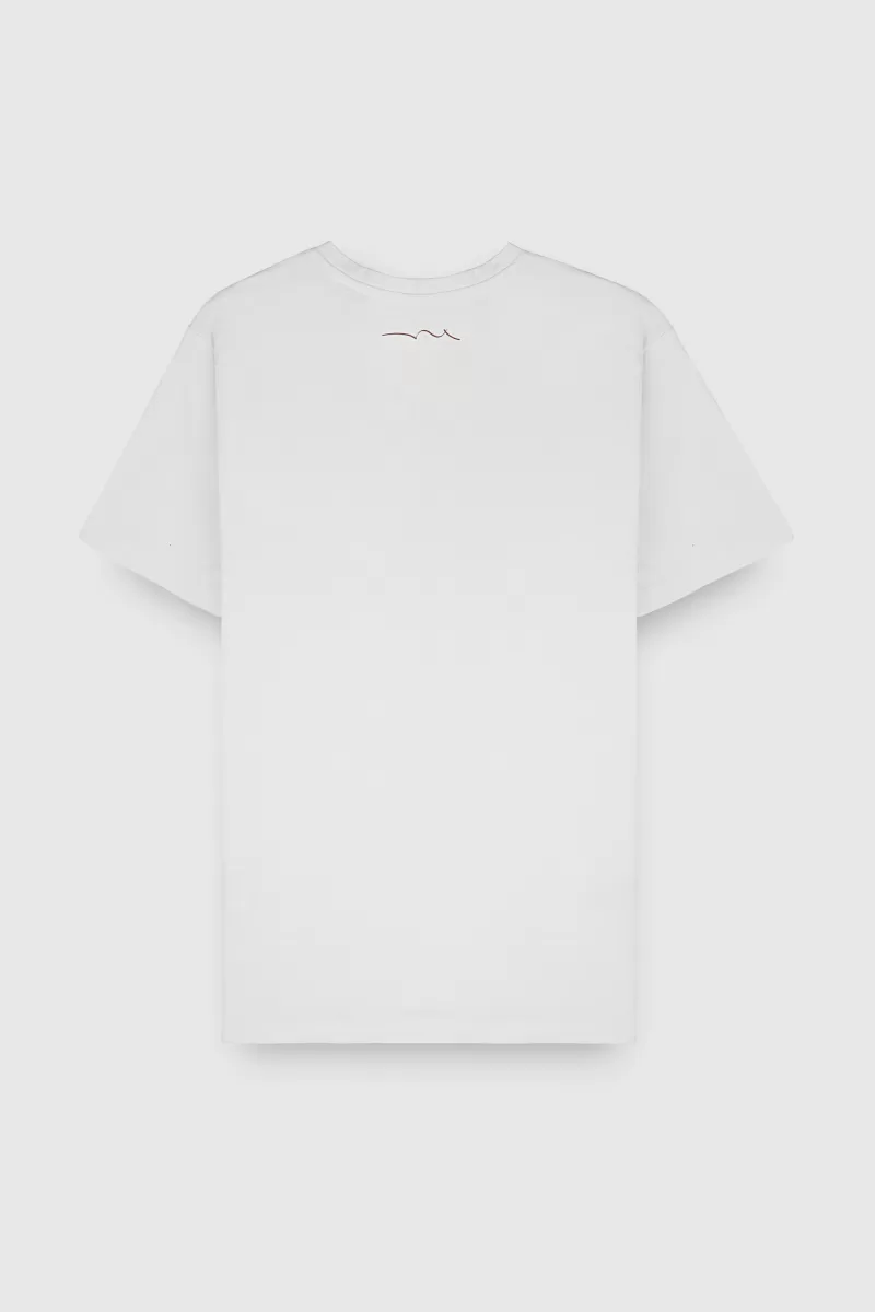 Teddy Smith T-shirt<T-shirt col V manches courtes TAWAX 2 BLANC