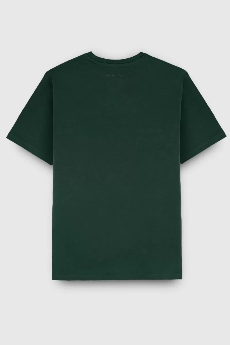 Teddy Smith T-shirt<T-shirt col V manches courtes TAWAX 2 MC VERT SCARABE VERTSCARABE