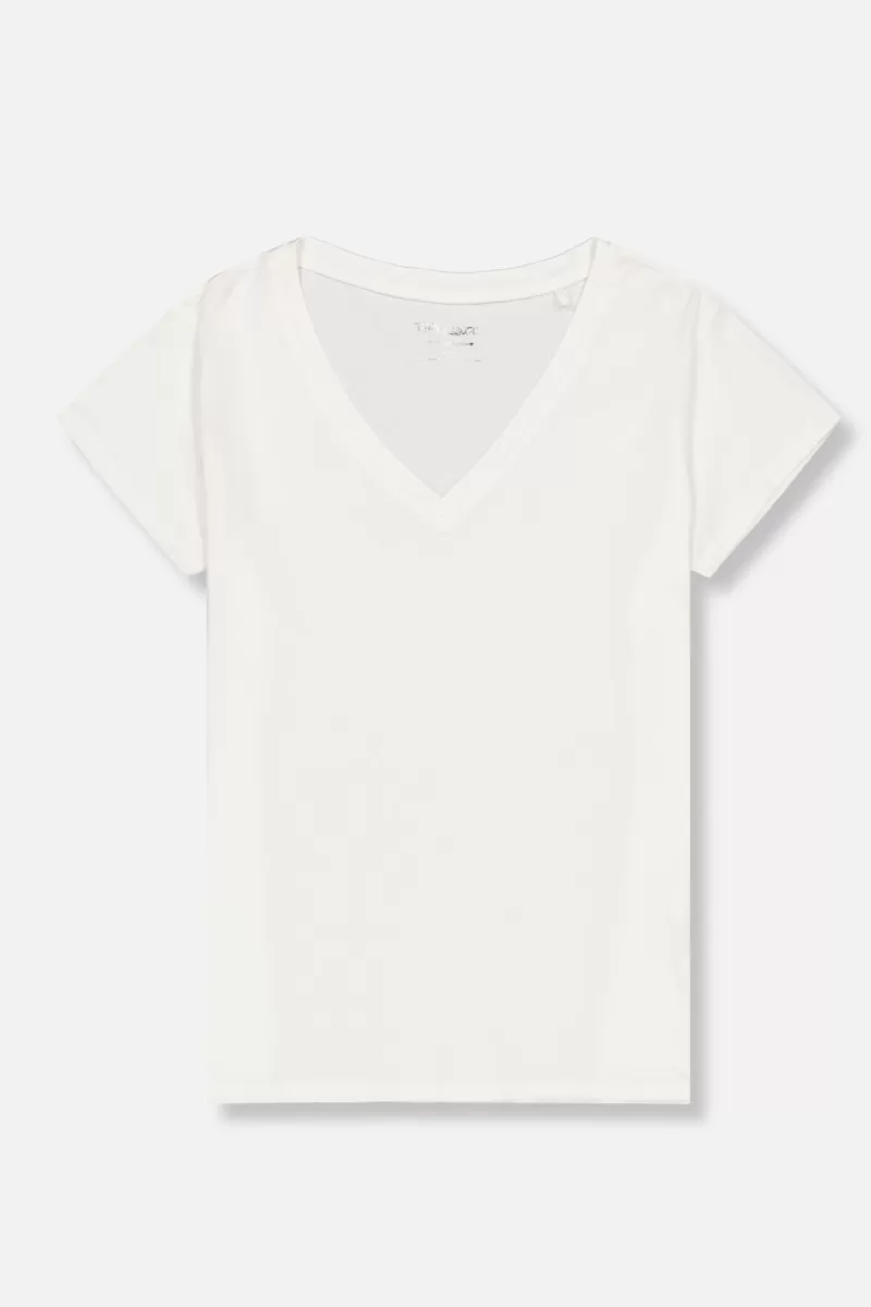 Teddy Smith T-shirt<T-shirt manches courtes T-MIA MC MIDDLE WHITE MIDDLEWHITE