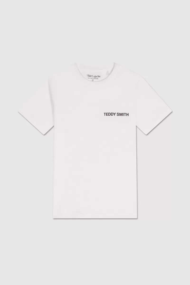 Teddy Smith T-shirt<T-shirt ras-du-cou REQUIRED MC JR BLANC