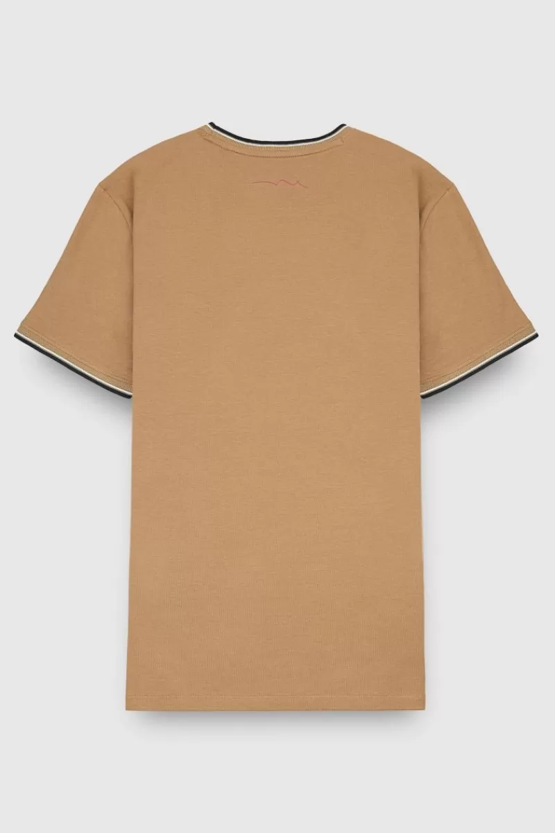 Teddy Smith T-shirt<T-shirt T-ELMER MC MOKA BEIGE MOKABEIGE