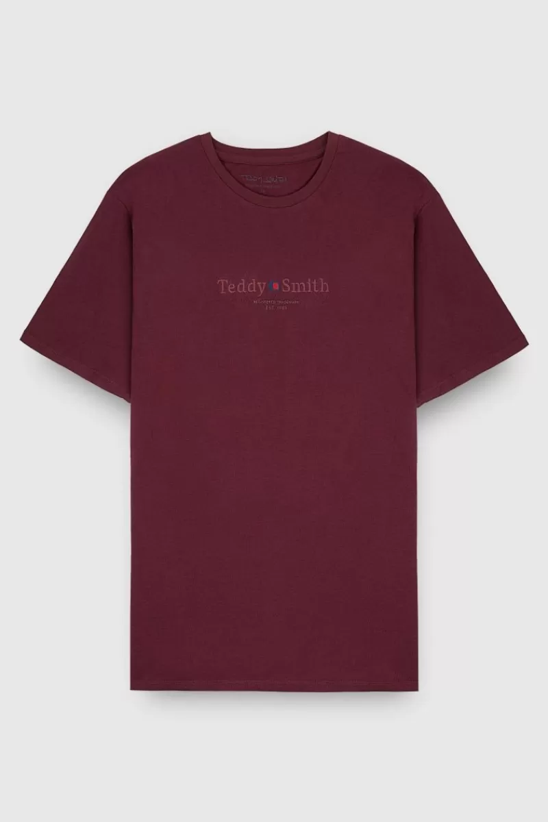 Teddy Smith T-shirt<T-shirt T-JIM MC DARK WINE DARKWINE