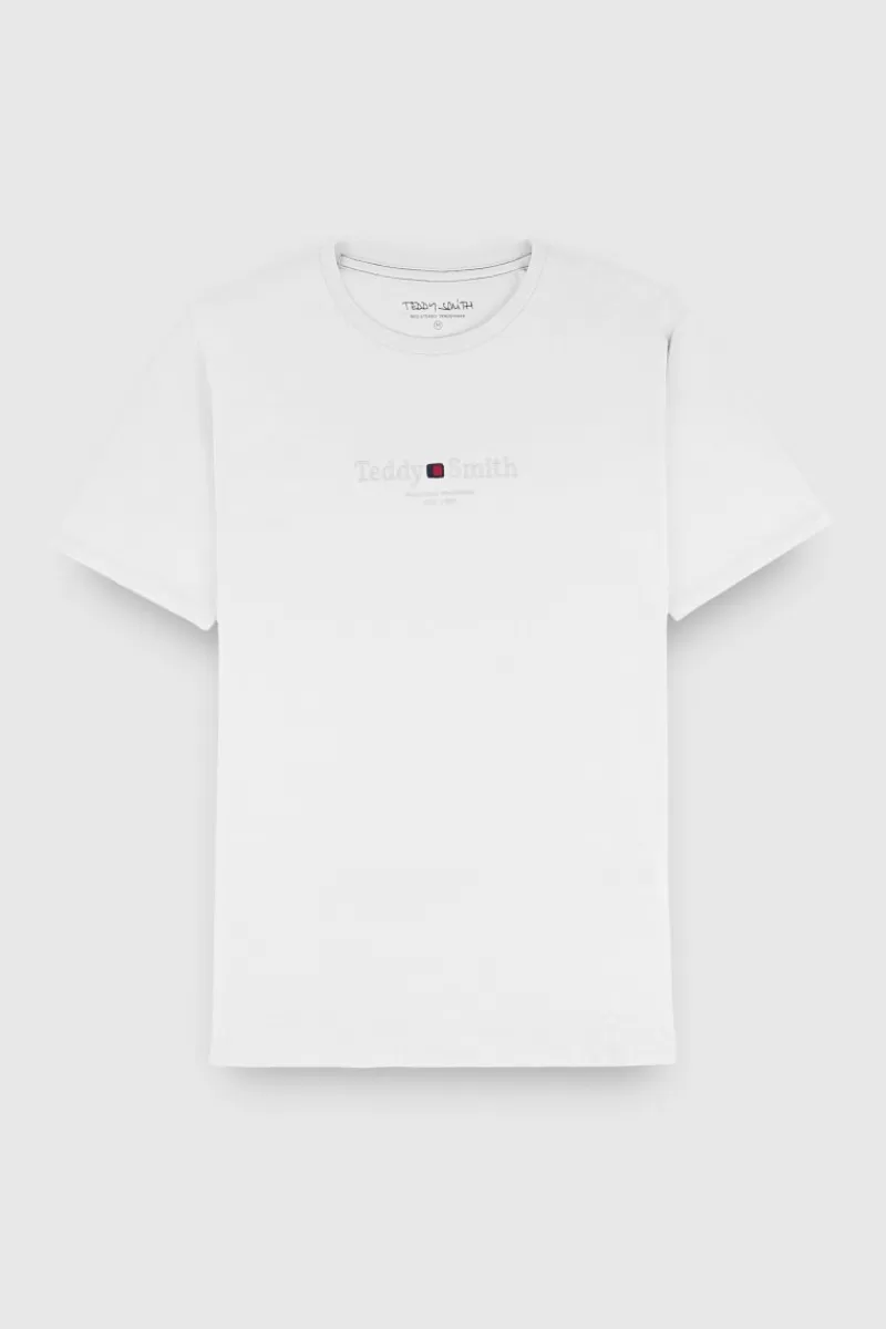 Teddy Smith T-shirt<T-shirt T-JIM MC MIDDLE WHITE MIDDLEWHITE