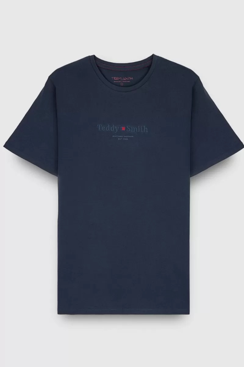 Teddy Smith T-shirt<T-shirt T-JIM MC TOTAL NAVY TOTALNAVY