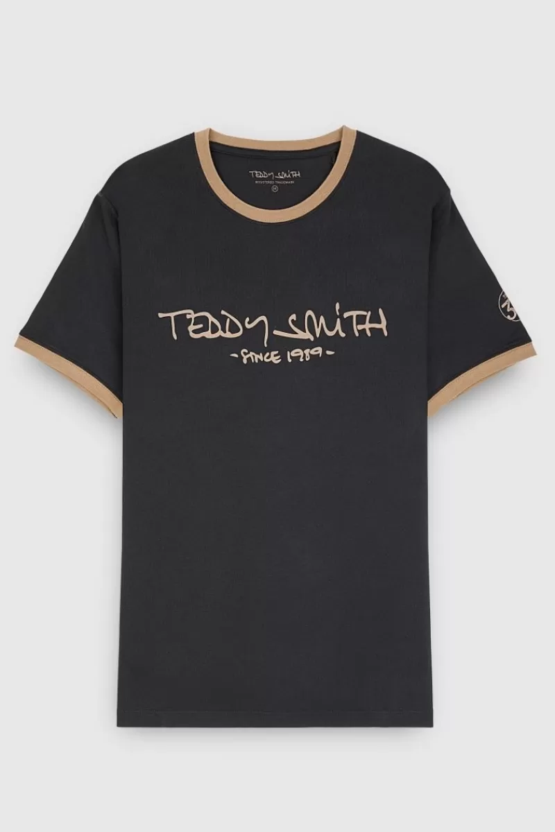 Teddy Smith T-shirt<T-shirt T-ORIGINAL MC CHARBON