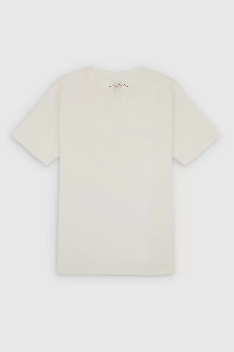 Teddy Smith T-shirt<T-shirt T-STANFORD MC MIDDLE WHITE