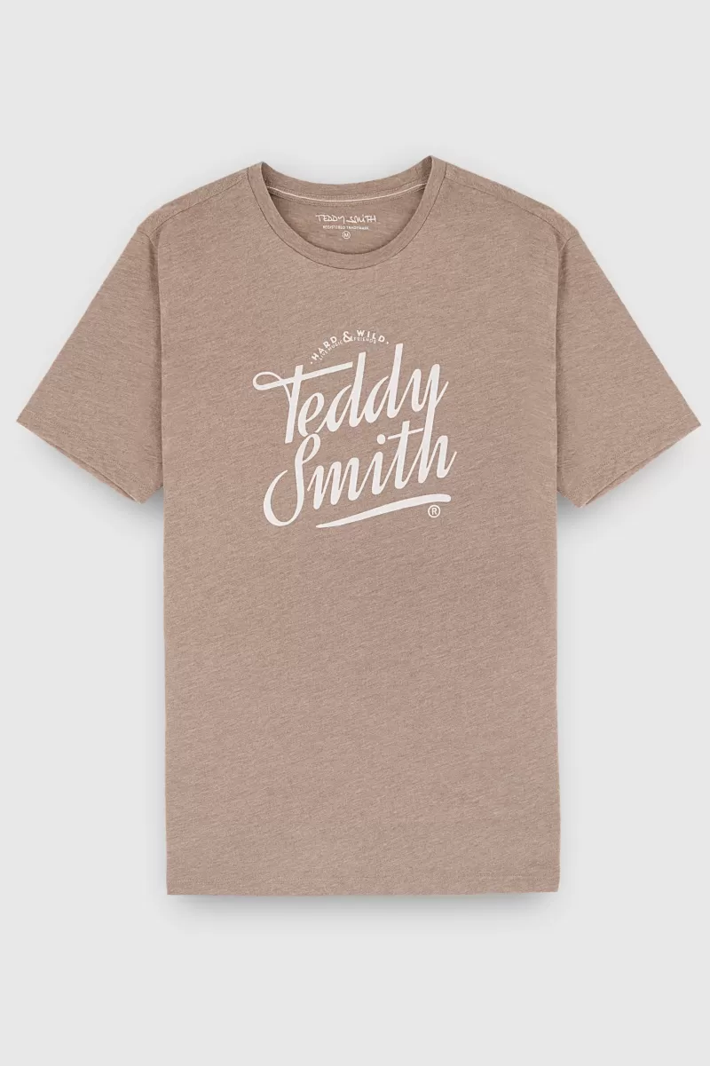 Teddy Smith T-shirt<T-shirt T-TINSLEY MC MOKA BEIGE CHINE MOKABEIGECHINE