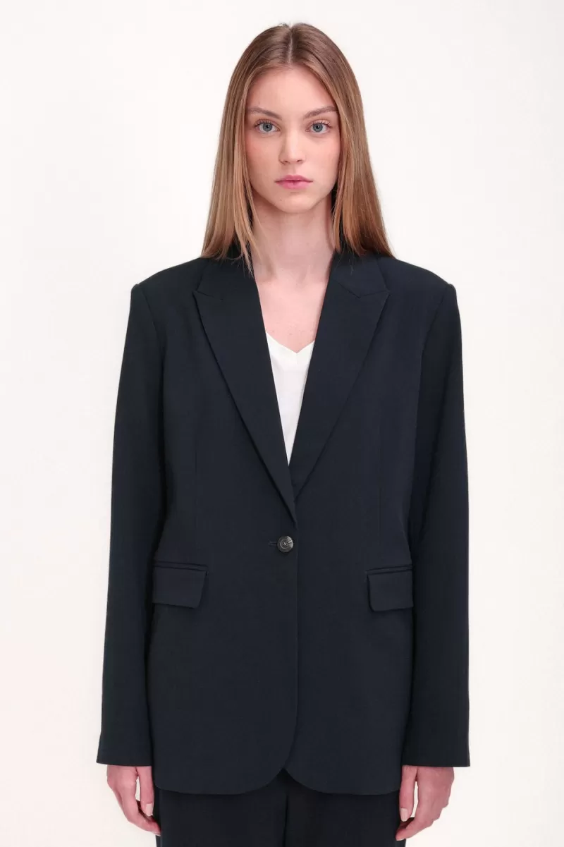 Teddy Smith Veste<Veste 1 bouton doublée V-TINA DARK NAVY DARKNAVY