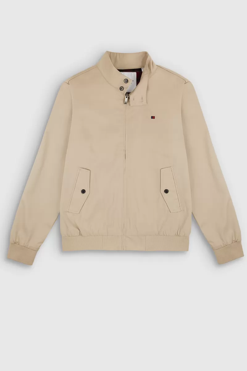 Teddy Smith Manteau & Blouson<Veste mi-saison col mao à 2 boutons SANSON 2 BEIGE